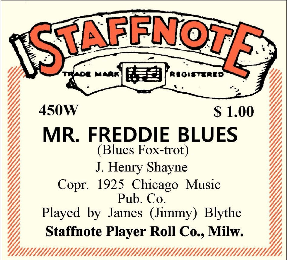 Staffnote 450W "Mr. Freddie Blues" played by James Blythe