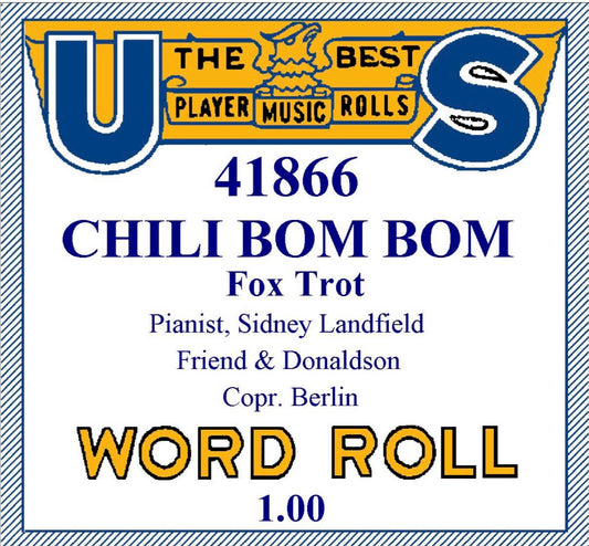 US Music 41866 - "Chili Bom Bom" played by Sidney Landfield