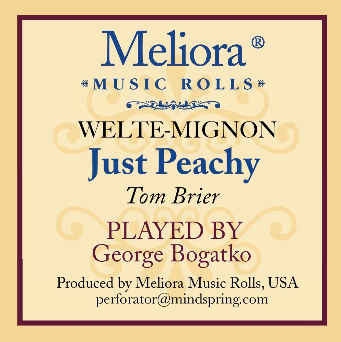 "Just Peachy" composed and played by Tom Brier