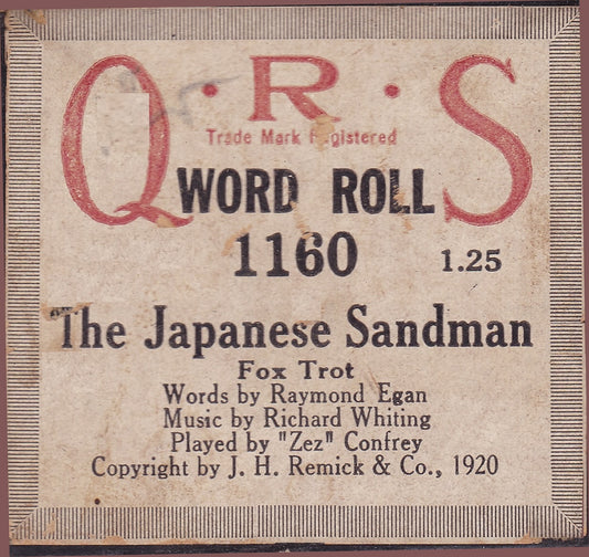 QRS 1160 "Japanese Sandman" played by Zez Confrey