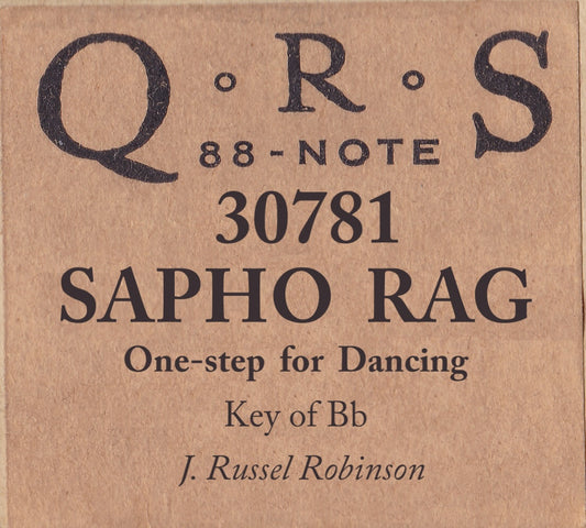 QRS 30781 "Sapho Rag" by J. Russel Robinson