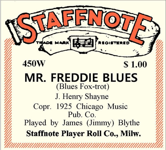Staffnote 450W "Mr. Freddie Blues" played by James Blythe